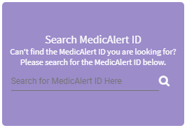 MedicAlert ID Search