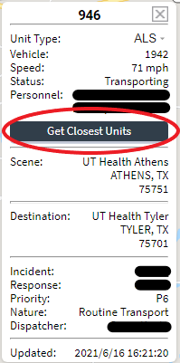 Closest Units Button