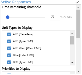 Active Response Widget Settings