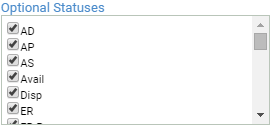 Optional Statuses Widget